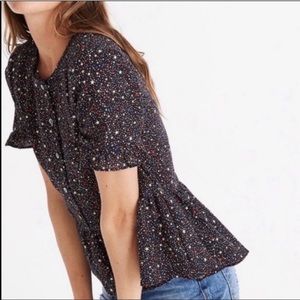 Madewell Star Peplum top size XS